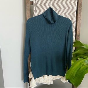 Small Turtle Neck Sweater with Cross Up Sides